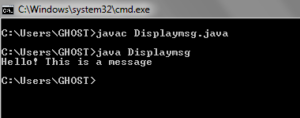 How to display a message on screen with JAVA. – AHIRLABS