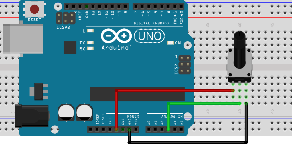 Reading a Potentiometer (analog input)