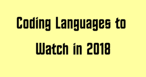 Coding Languages to watch in 2018