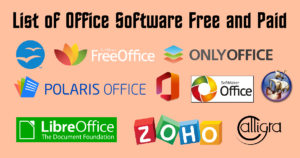 List of Office Software Free and Paid