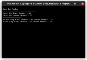 swap number in cpp